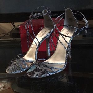 Turquoise Snakeskin Guess Heels